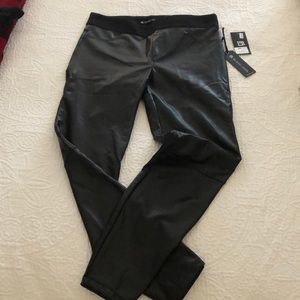 Faux Leather Joggers